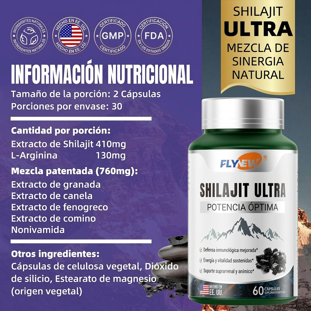 Shilajit Ultra Optimal Potency - Energía de Hombre Que No Se Detiene 🏔️🪵🔥
