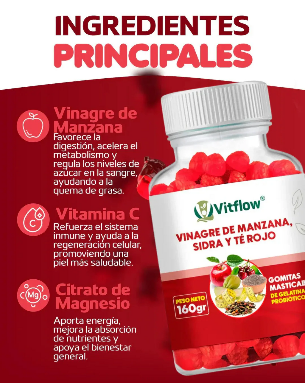 Combo Gomitas Vinagre De Manzana