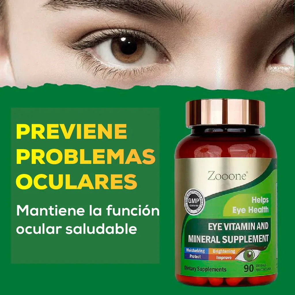 👁️ ZOOONE vitaminas para Ojos Saludables – 100% Originales e Importadas