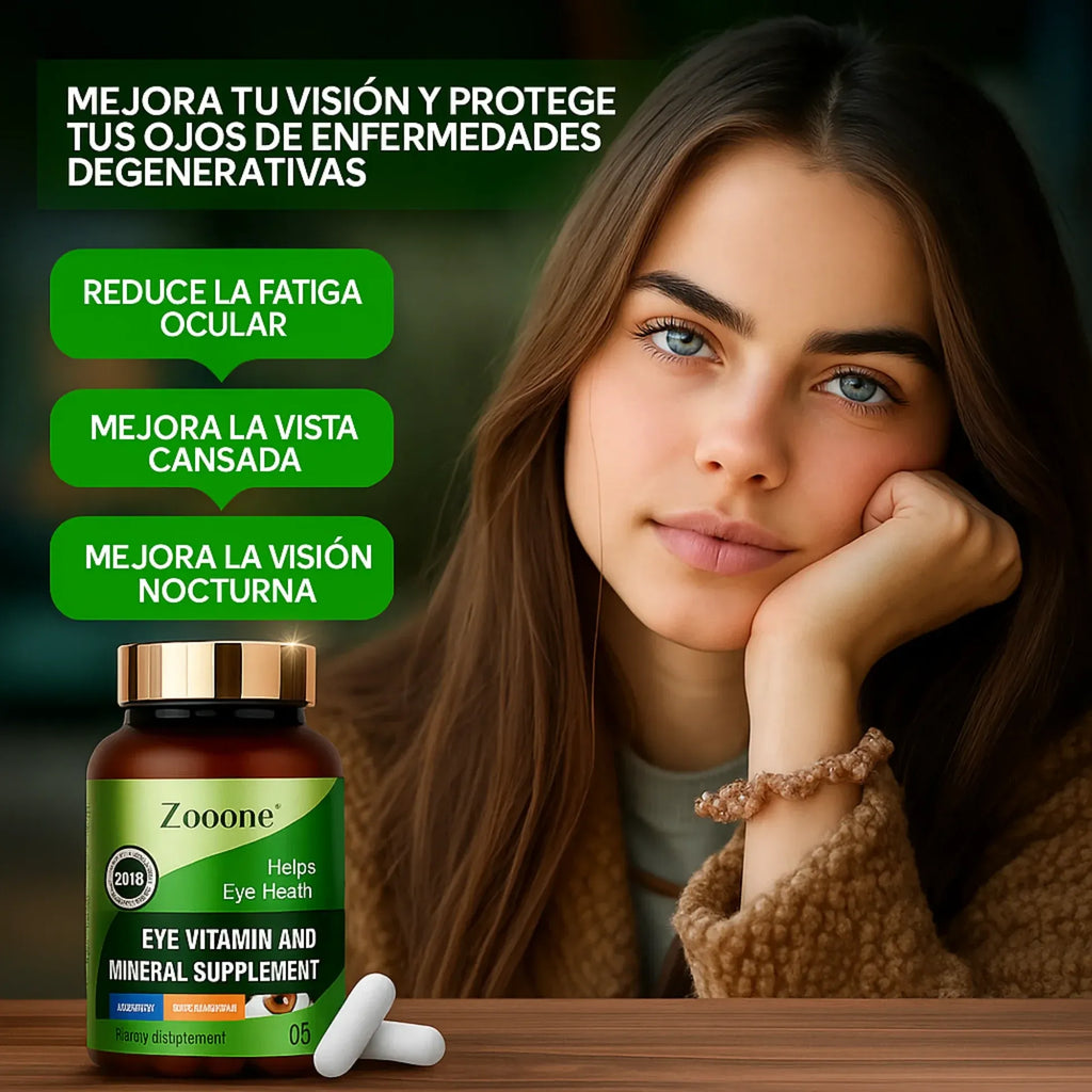 👁️ ZOOONE vitaminas para Ojos Saludables – 100% Originales e Importadas